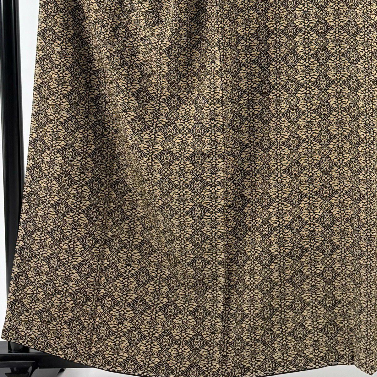 【美品】 小紋 身長159cm 袖長63.5cm S 雙層 落款あり 華紋 茶 純蠶絲 秀品級