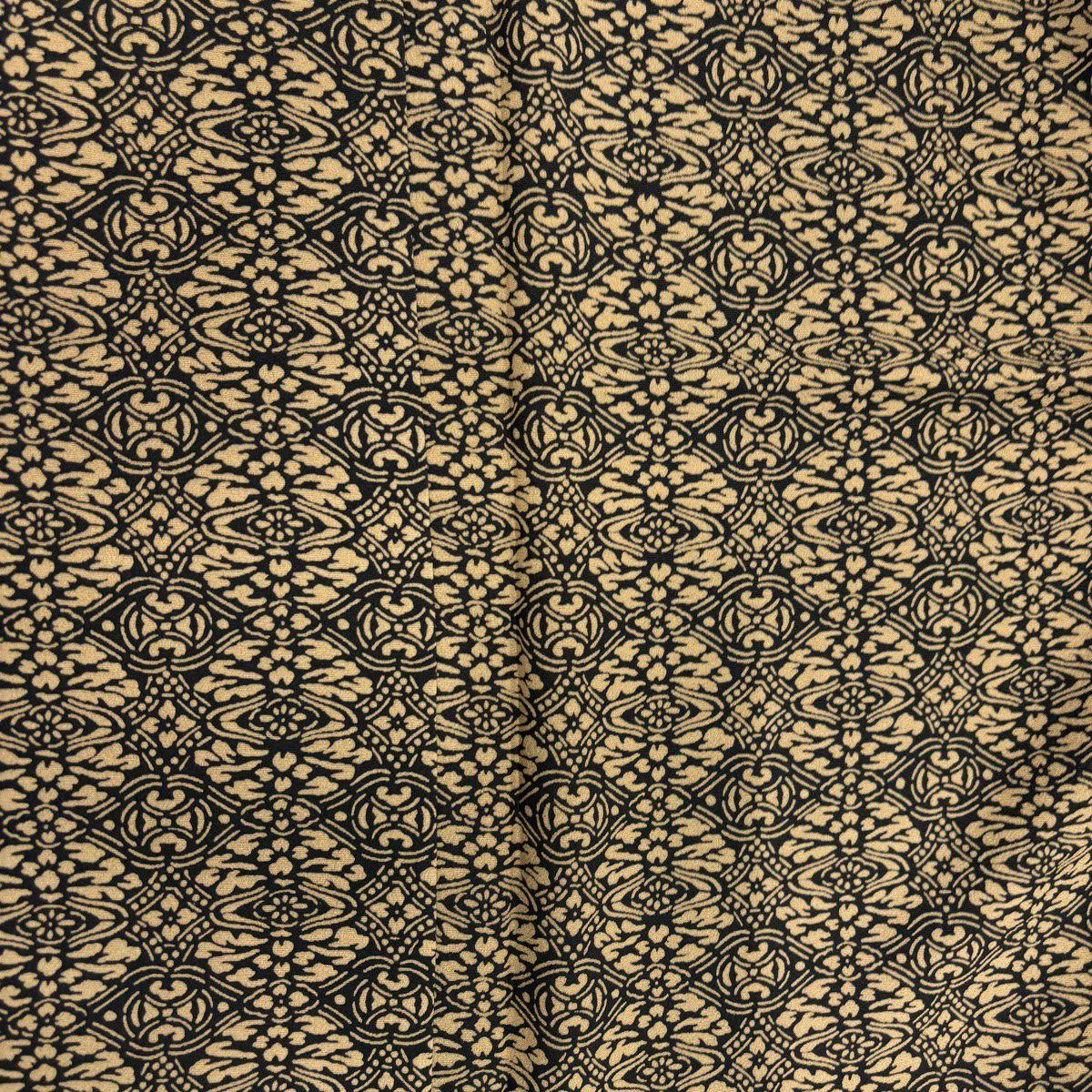 【美品】 小紋 身長159cm 袖長63.5cm S 雙層 落款あり 華紋 茶 純蠶絲 秀品級