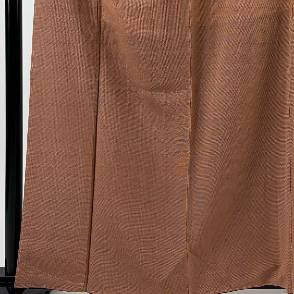 【美品】 江戶小紋 身長160cm 袖長62cm S 雙層 角通し 橙色 純蠶絲 秀品級
