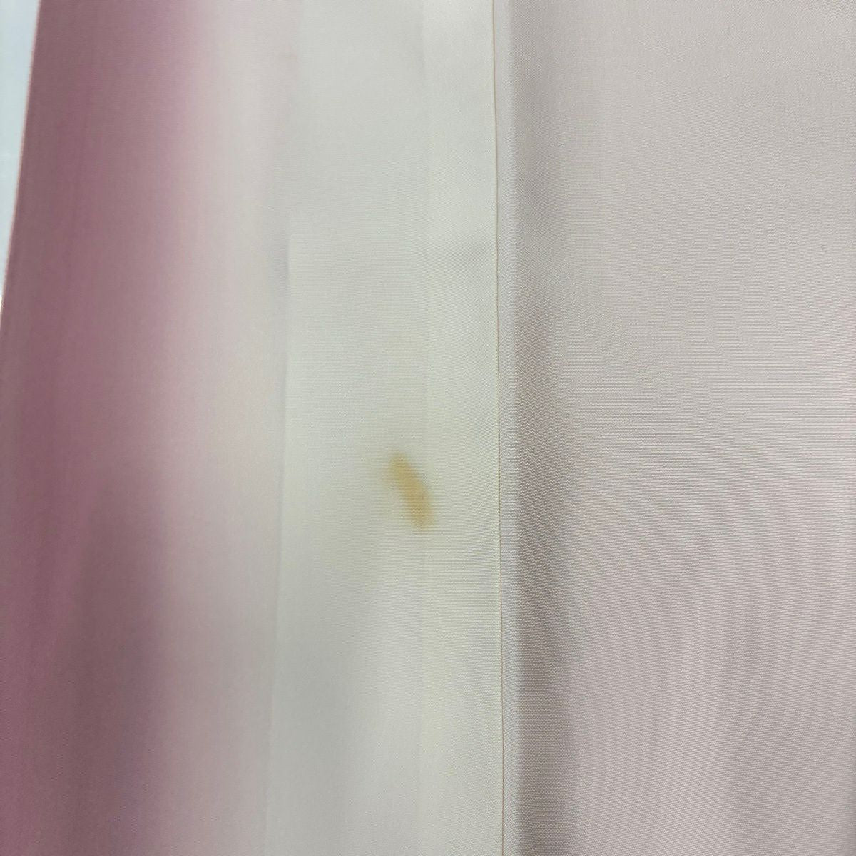 【美品】 付下 身長168cm 袖長67cm M 雙層 草花紋紋 地紋 金彩裝飾 染分 粉紅 純蠶絲 秀品級
