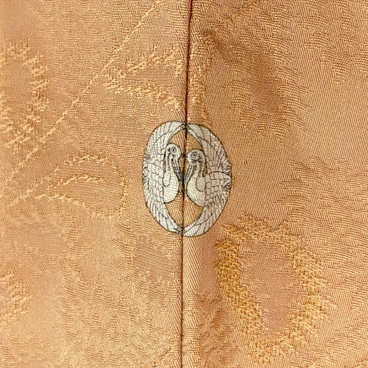 付下 身長152.5cm 袖長62.5cm S 雙層 寶盡くし 松樹竹子梅花 金銀彩 米色 純蠶絲 優品級 一個紋