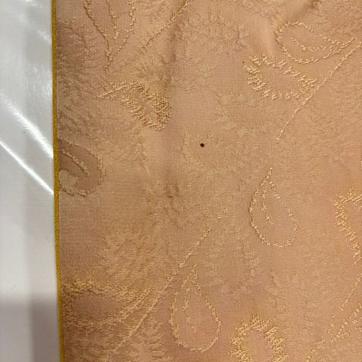 付下 身長152.5cm 袖長62.5cm S 雙層 寶盡くし 松樹竹子梅花 金銀彩 米色 純蠶絲 優品級 一個紋