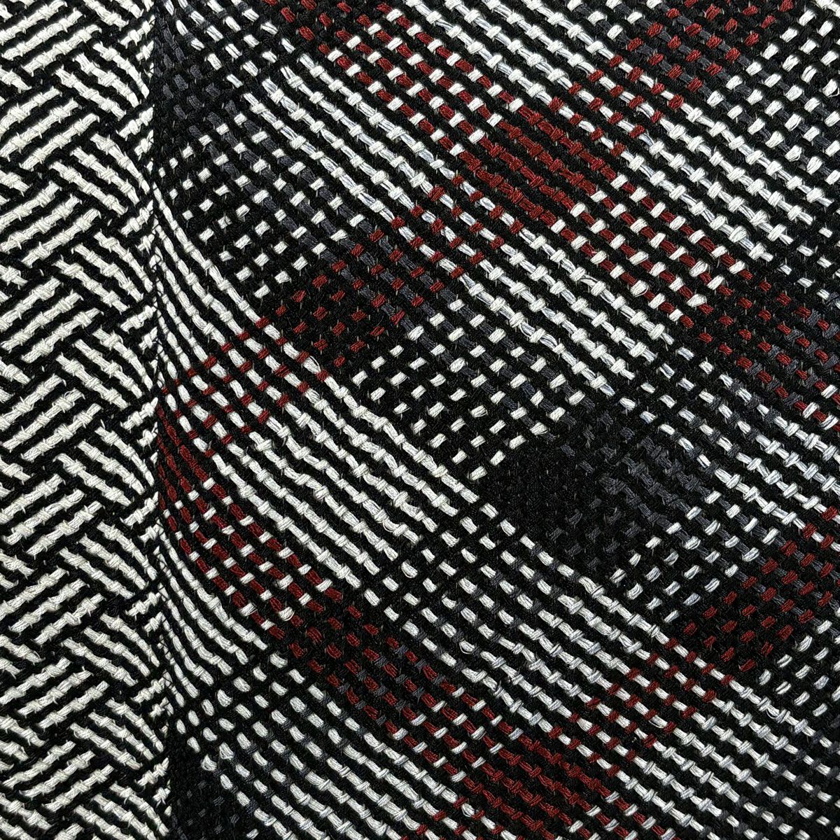 【美品】 袋帶 名品級 證書在側 網代紋樣 幾何學 金銀線 黑灰 全通 純蠶絲