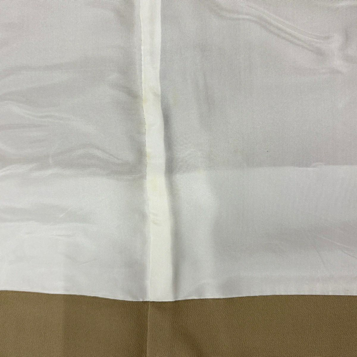 訪問服 身長155cm 袖長63.5cm S 雙層 童 草花紋 薄茶 純蠶絲 秀品級