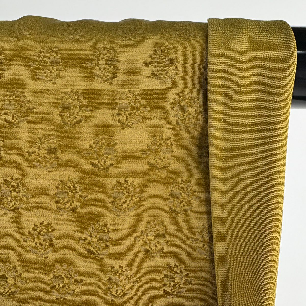【美品】訪問服 身長162cm 袖長64cm M 雙層 華紋 幾何學圖案 染分 逐漸變色 焦茶 純蠶絲 逸品級