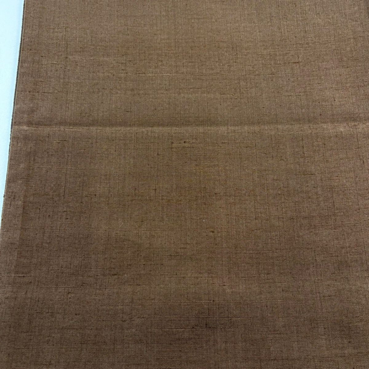【美品】 袋帶 名品級 花兔 草花紋 金絲 刺繡 焦茶 純蠶絲