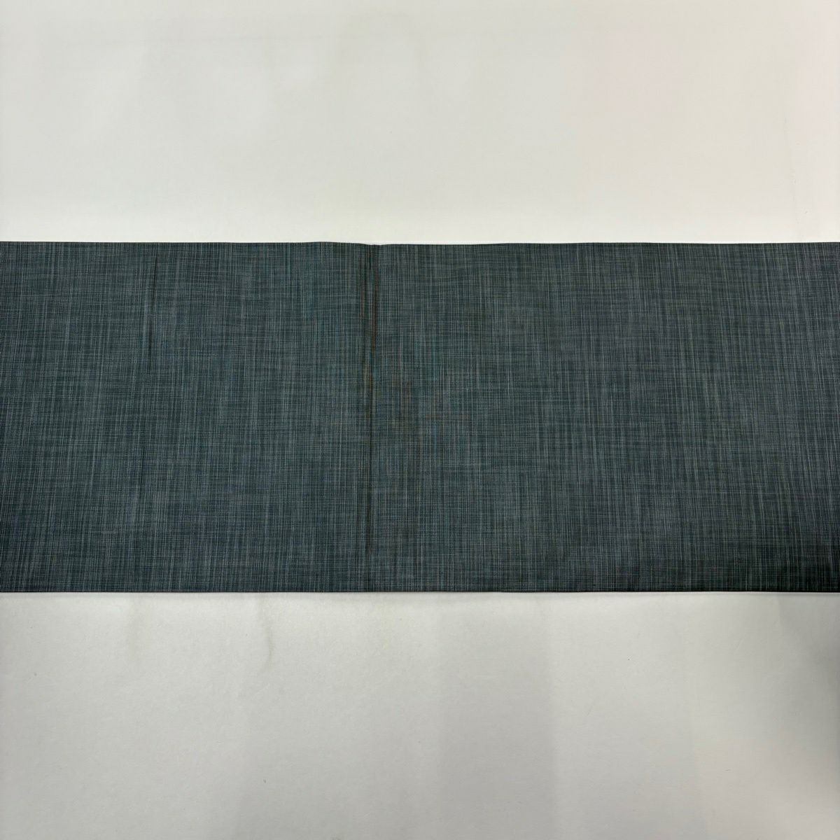 【美品】名古屋帶 秀品級 幾何學 灰綠 純蠶絲
