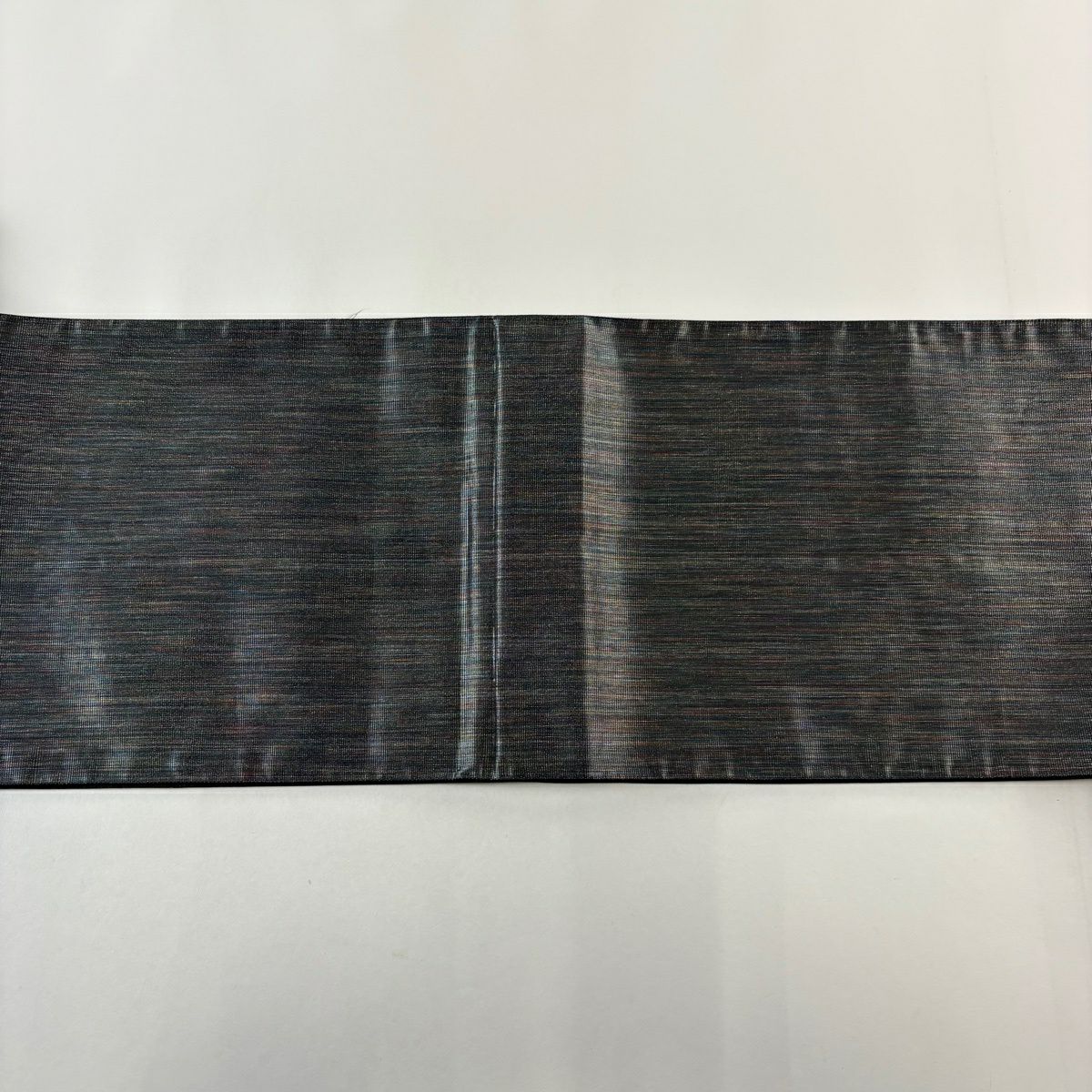 袋帶 秀品級 草花紋紋 菱形 金銀彩 金金箔 灰綠 六通 純蠶絲