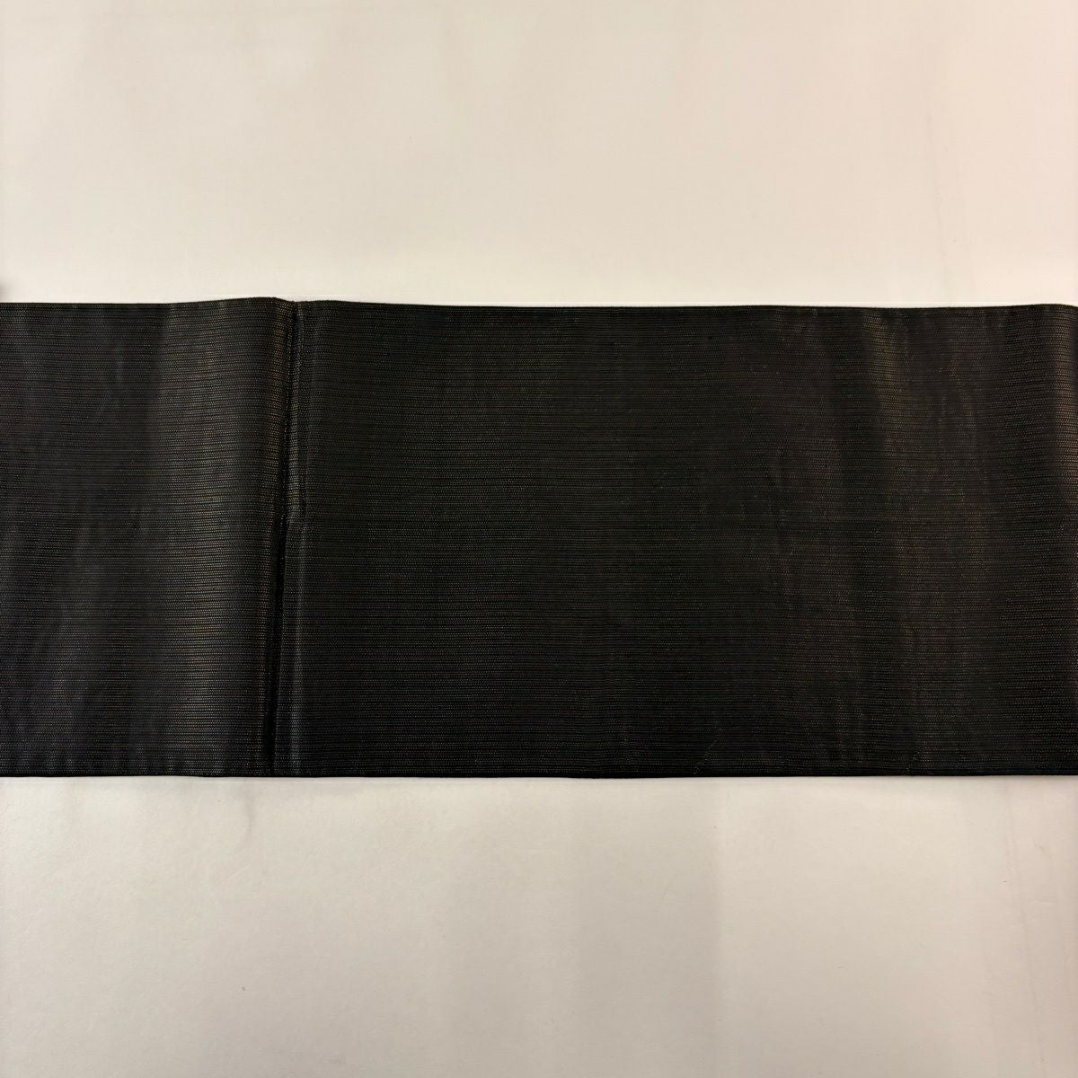 【美品】 袋帶 秀品級 桐 草花紋 金金箔 黑 六通 純蠶絲