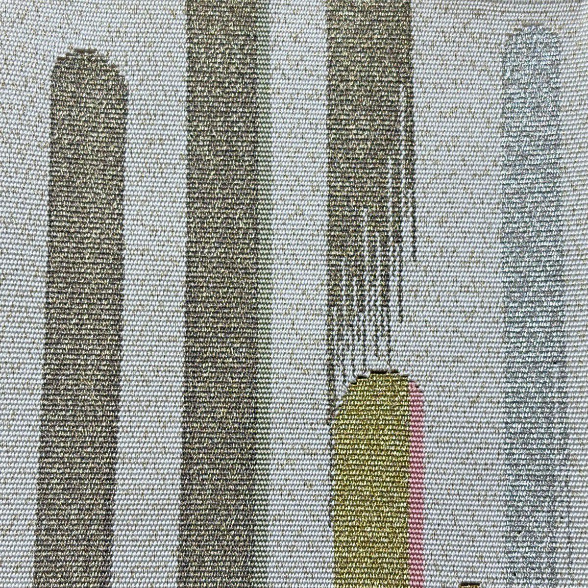 名古屋帶 秀品級 八寸名古屋帶 霞 金銀彩 金金箔 米色 純蠶絲