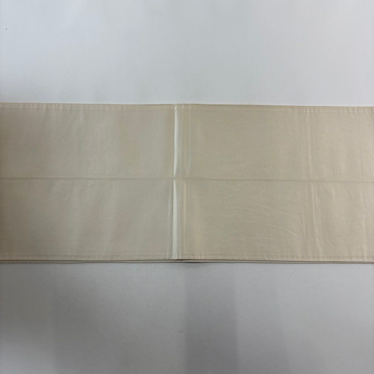 袋帶 秀品級 關西仕立 雙層 扇子 草花紋 金絲 金金箔 奶油 六通 純蠶絲