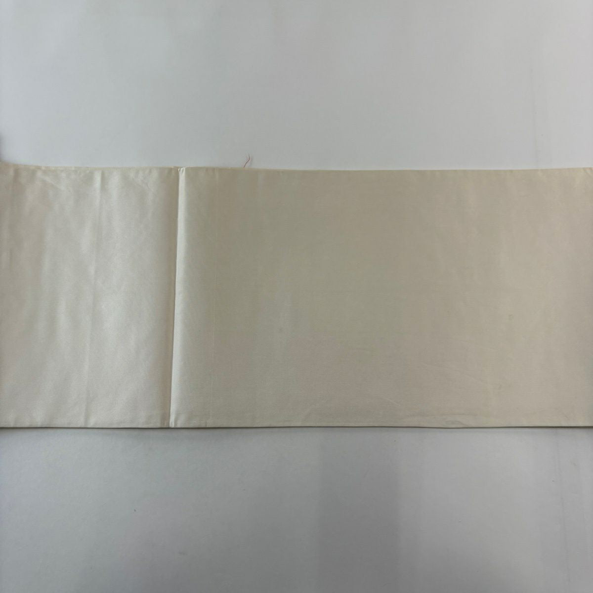 袋帶 秀品級 附落款 扇子子 秋草 金絲 金金箔 奶油色 六通 純蠶絲