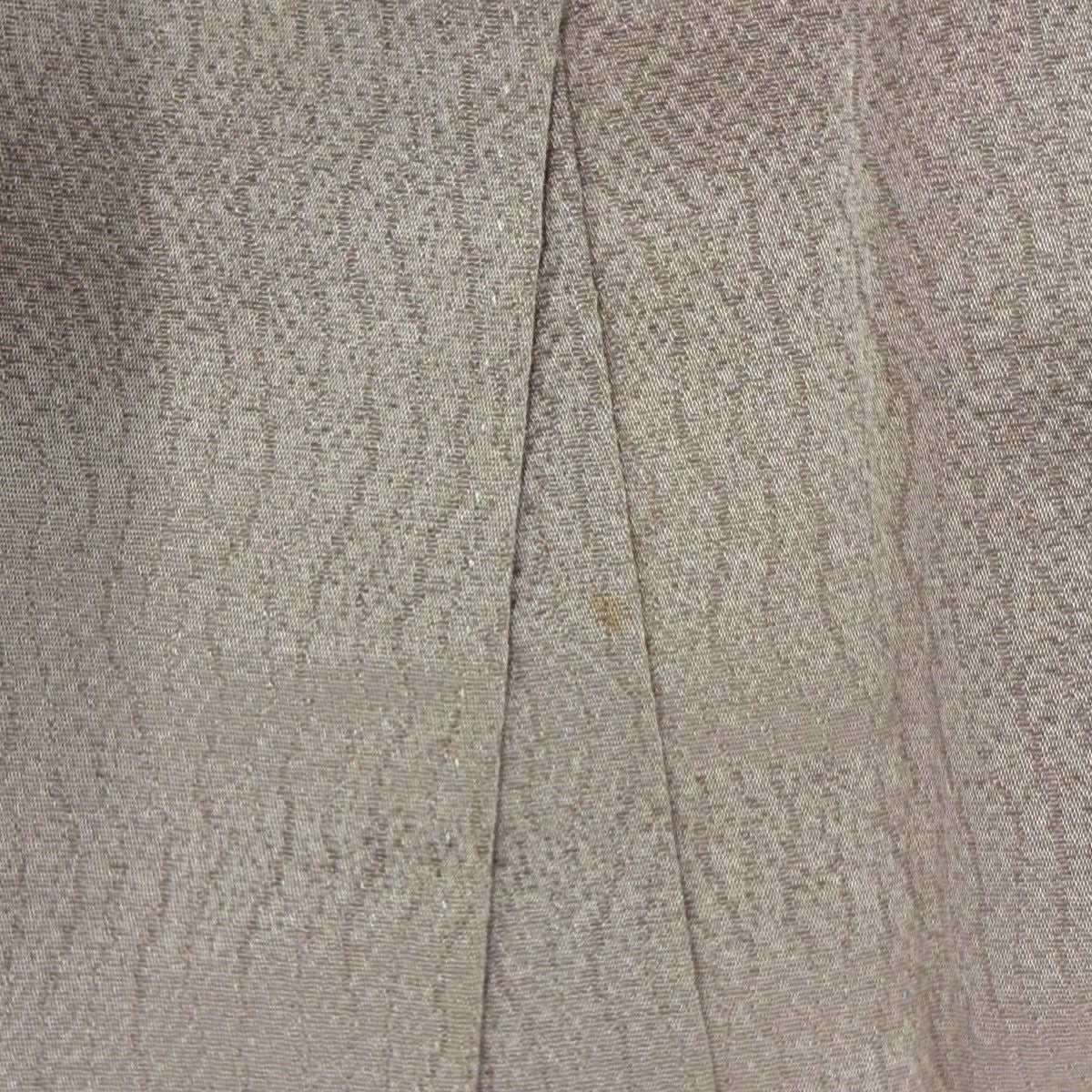【美品】 付下 身長161.5cm 袖長63cm S 雙層 葉柄 實 螺鈿 金銀彩 淺粉色 純蠶絲 名品級