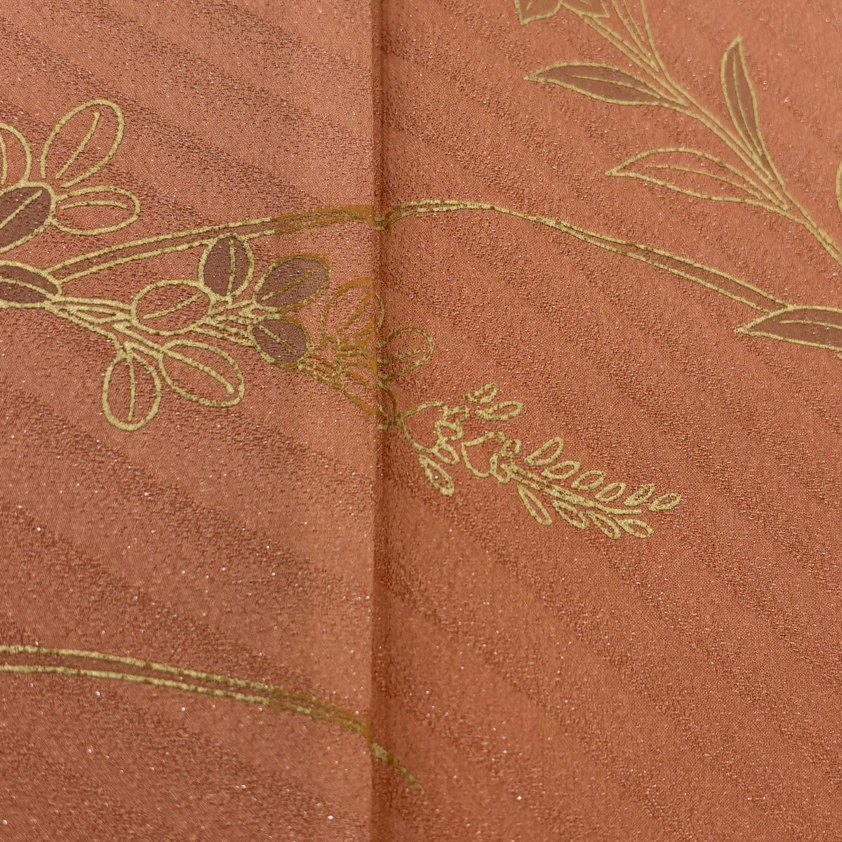 訪問服 身長157cm 袖長63cm S 雙層 菊花 萩 金銀彩 鮭粉色 純蠶絲 名品級