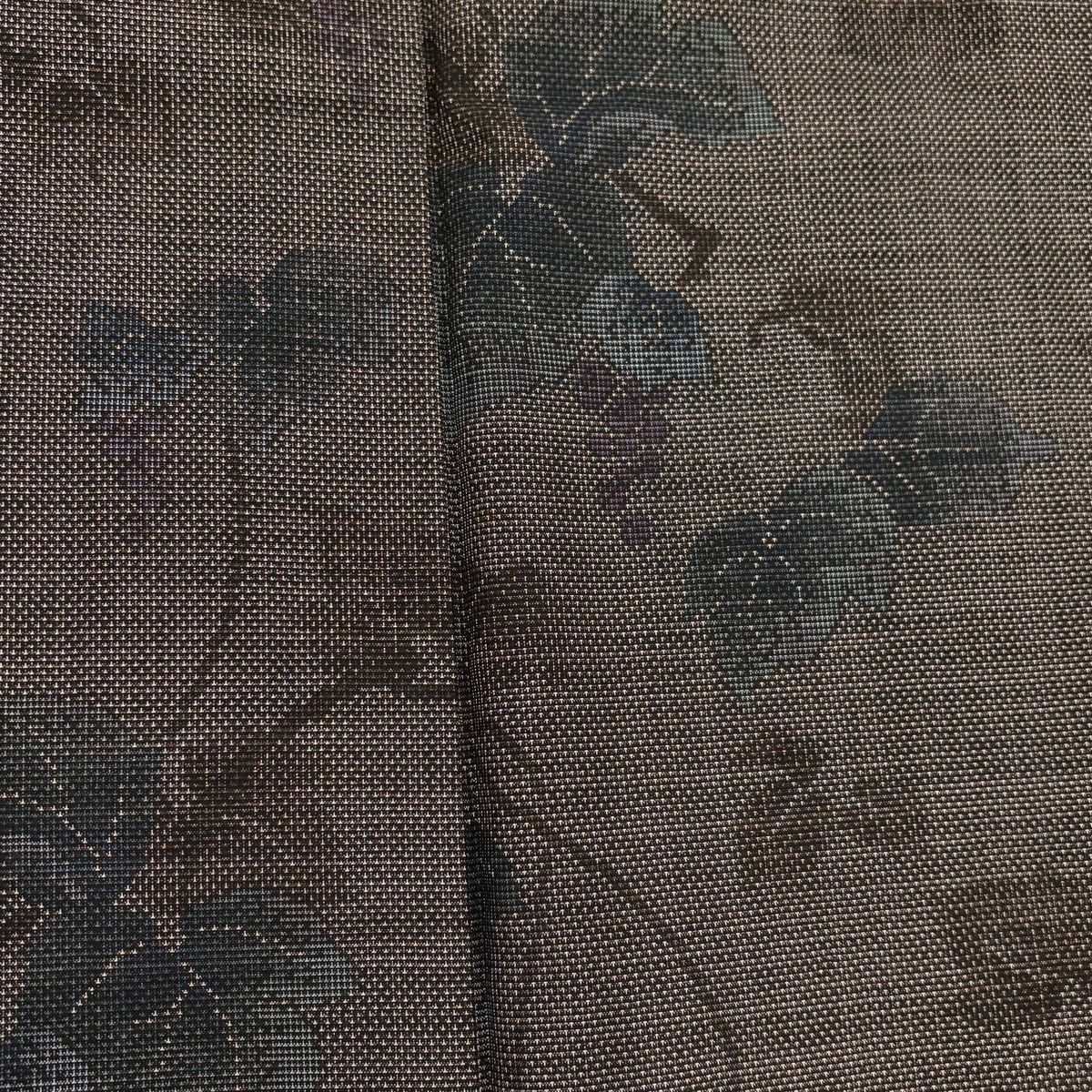 紬織織 身長151.5cm 袖長62.5cm S 雙層 葡萄 焦茶 純蠶絲 名品級