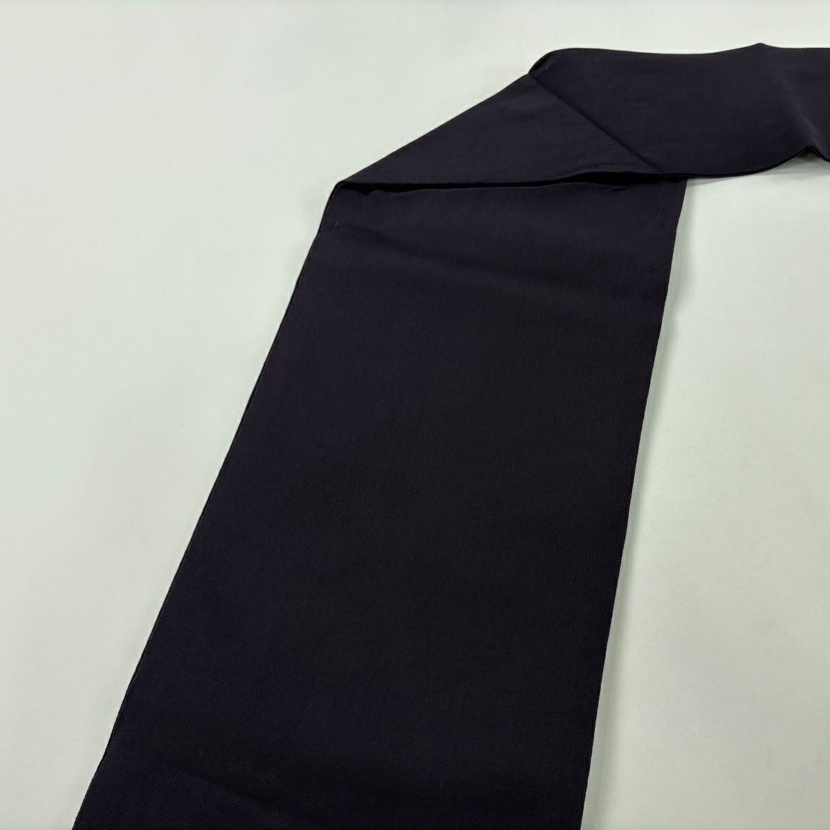 【美品】 名古屋帶 逸品級 貓 櫻花 縮緬 濃紫 純蠶絲