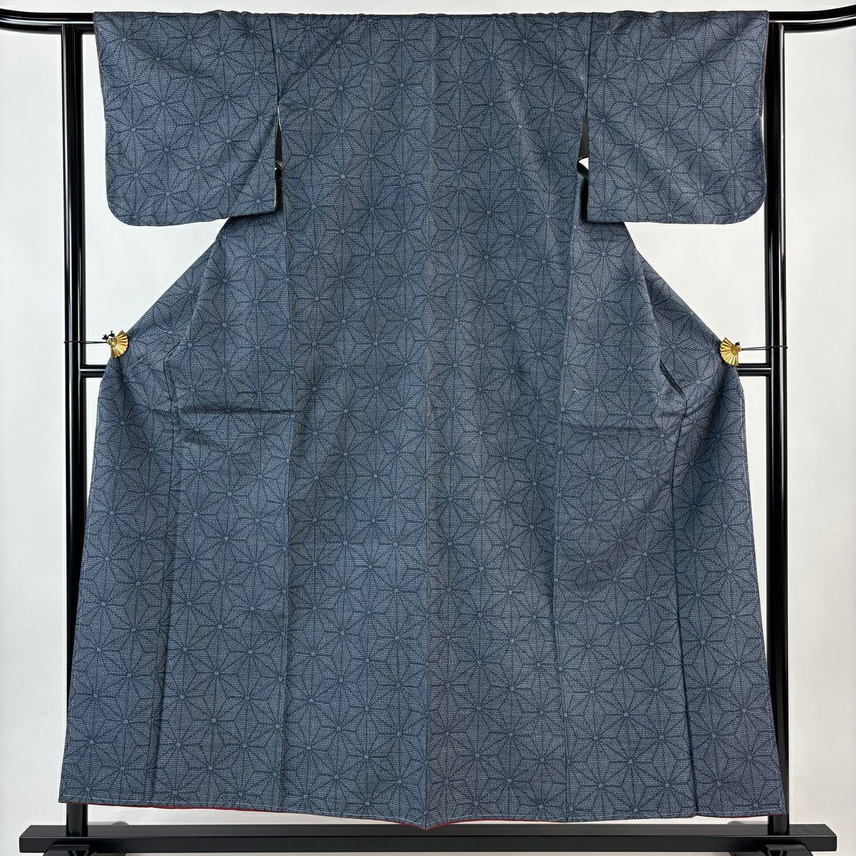 【美品】 紬織 身長153.5cm 袖長62.5cm S 雙層 麻葉 純蠶絲 優品級