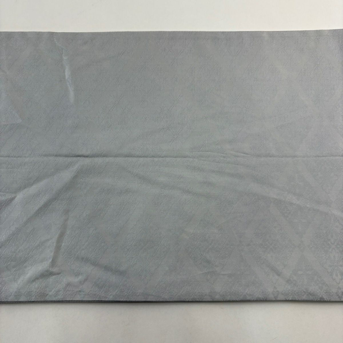 【美品】 袋帶 名品級 波櫻 金絲 唐織 灰綠 六通 純蠶絲