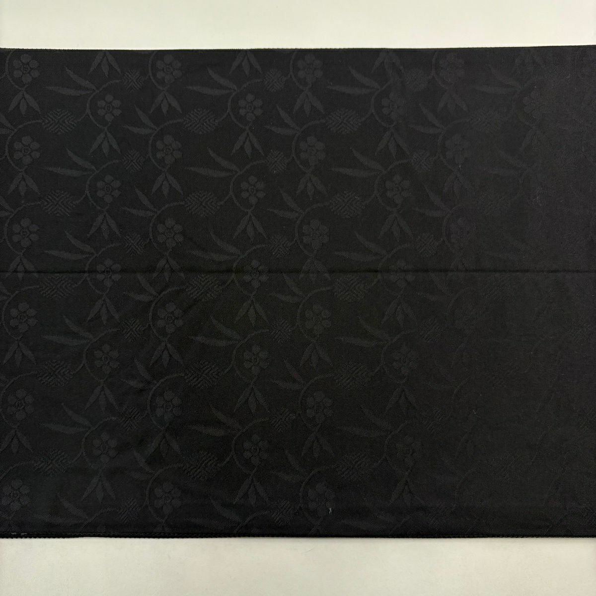 【美品】 袋帶 名品級 縞 幾何圖案 紫 六通 純蠶絲