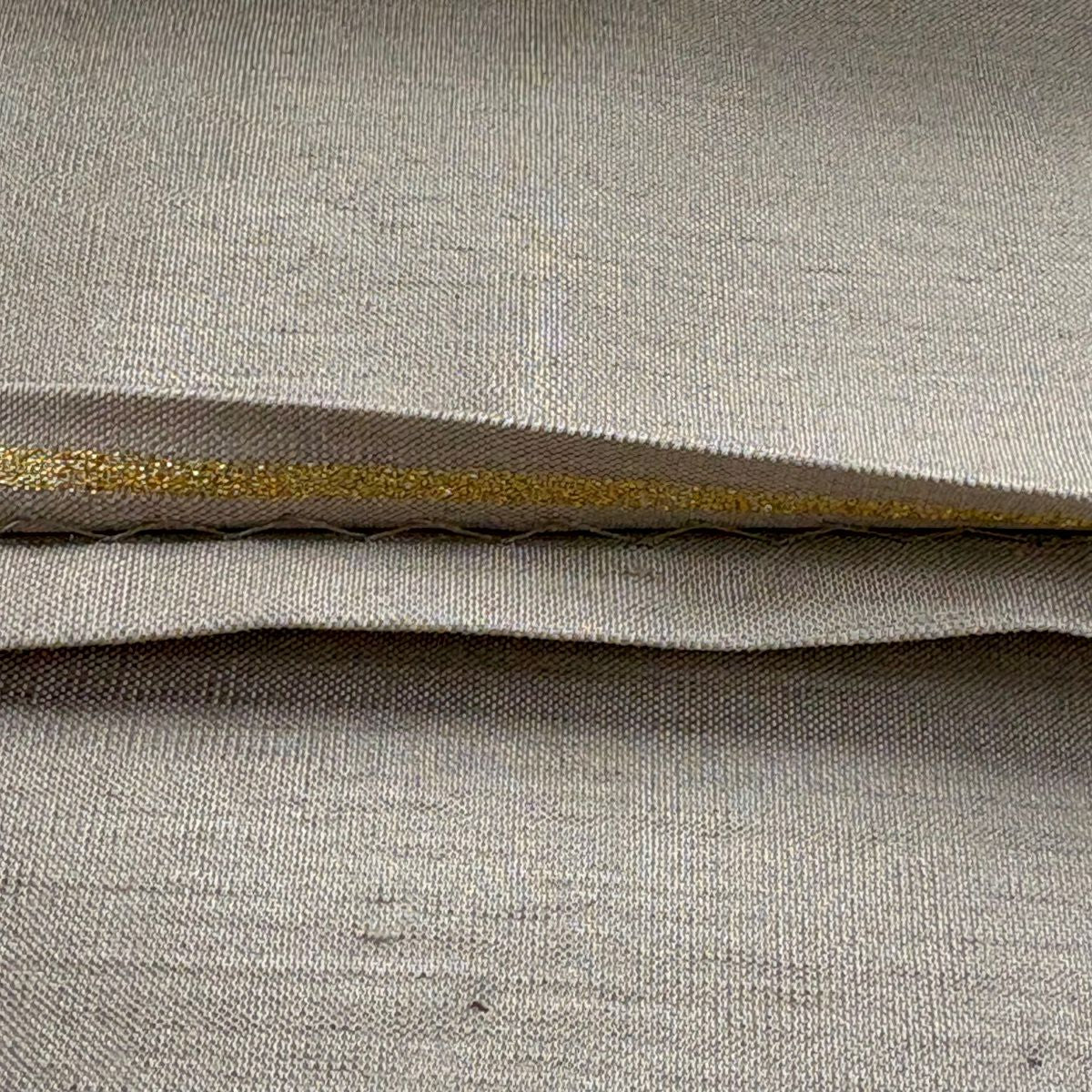 袋帶 逸品級 松樹 雲紋 金絲 淺棕色 大鼓圖案 純蠶絲