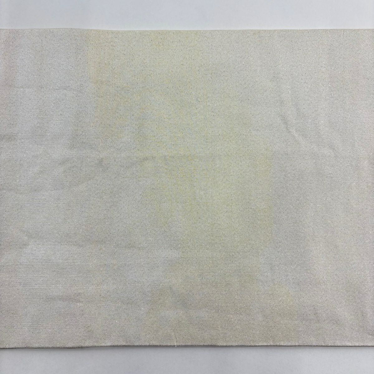 【美品】 袋帶 秀品級 雲紋 霞 金銀線 奶油色 大鼓圖案 純蠶絲