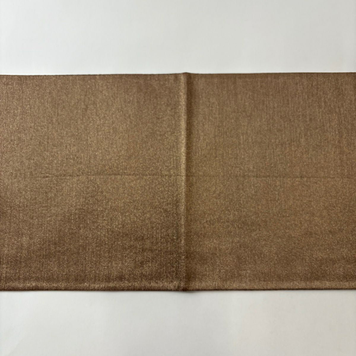 【美品】 袋帶 秀品級 幾何學 金絲 茶 全通 純蠶絲