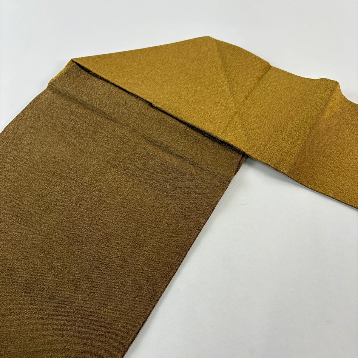 【美品】名古屋帶 優品級 竹子筍 瓢箪 金銀彩 絞織 山吹茶 純蠶絲