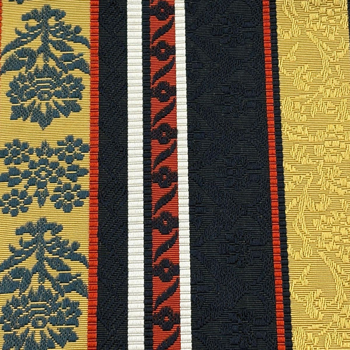 【美品】半幅帶 秀品級 證書齊全 博多織 笹蔓 花唐草紋 紅茶 純蠶絲