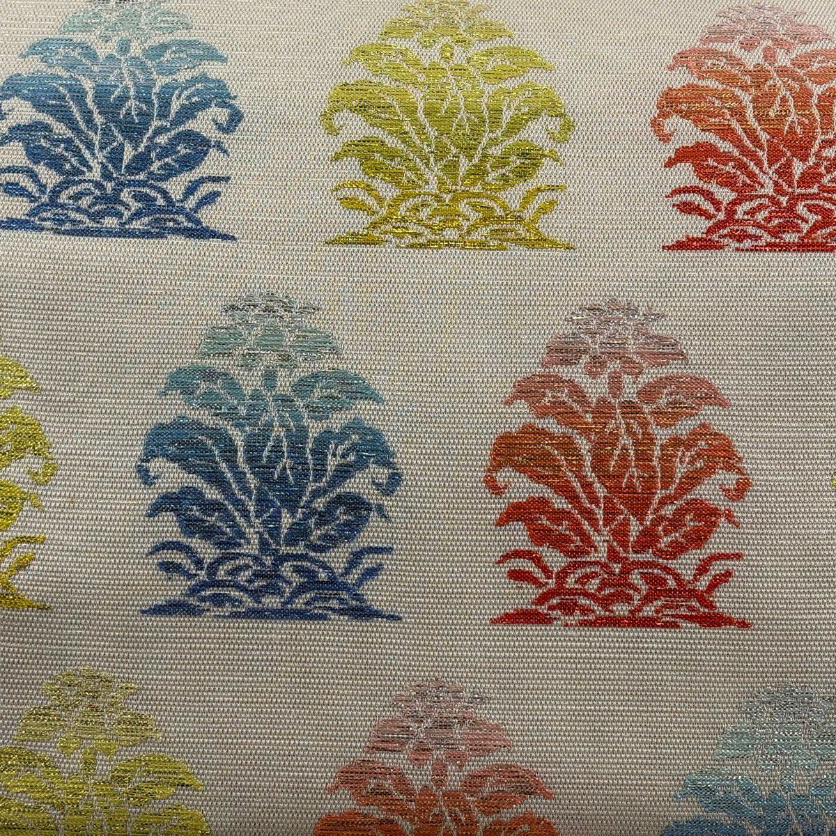 【美品】 袋帶 逸品級 龍村平藏 落款あり 關西裁縫 雞頭 銀線 金金箔 奶油色 お太鼓柄 純蠶絲