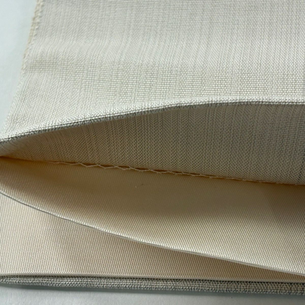 【美品】 袋帶 逸品級 帝王紫 落款 船 葡萄 金銀彩 灰色 大鼓圖案 純蠶絲