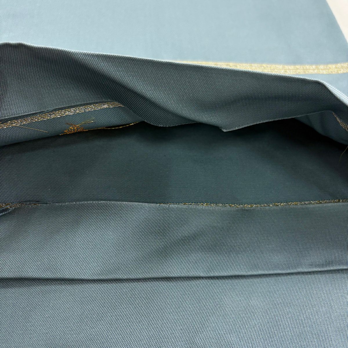 袋帶 逸品級 龍村平蔵 落款あり とばえまき錦 本袋 鳥獣戯画 兔子 金銀糸 拉麵絲 灰綠 お太鼓柄 純蠶絲