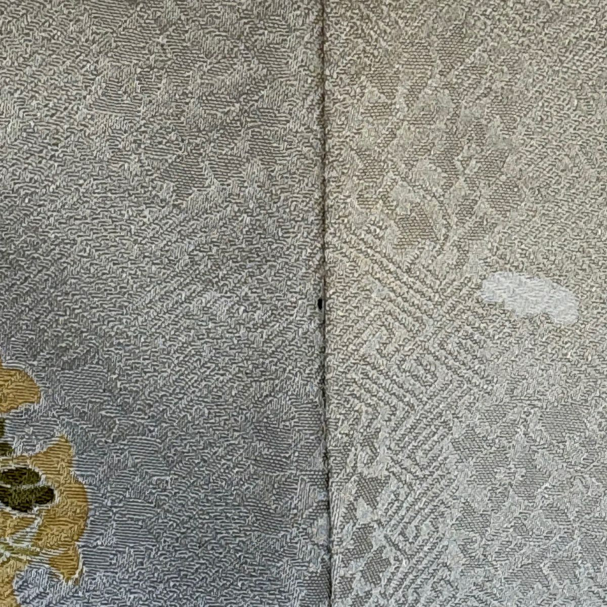 訪問服 身長161.5cm 袖長64cm M 雙層 幾帳 櫻花 染分 灰色 純蠶絲 秀品級