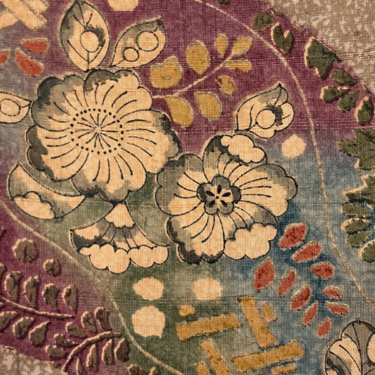 【美品】訪問服 身長163.5cm 袖長67cm M 雙層 紬織織 草花紋紋 茶 純蠶絲 秀品級