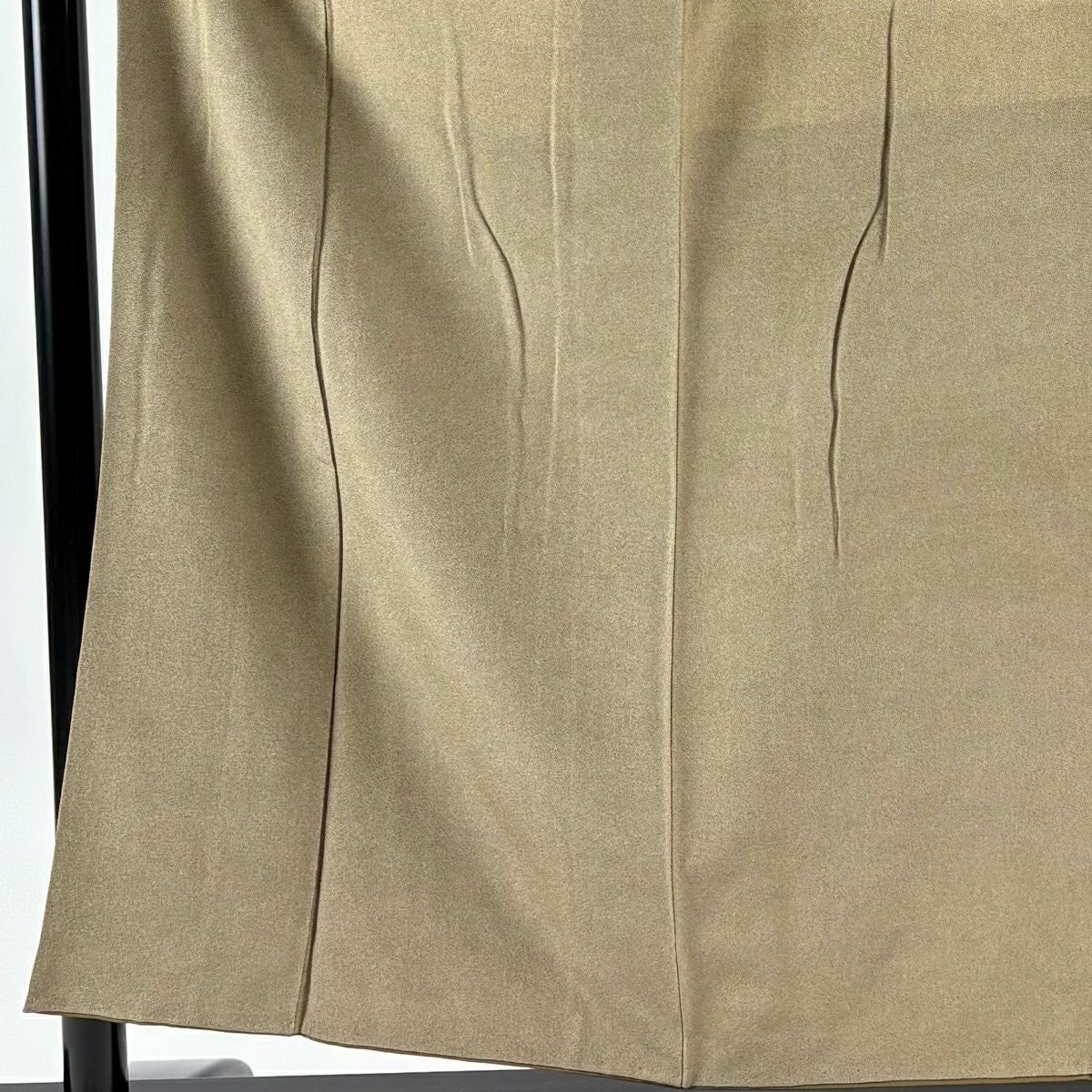 江戶小紋 身長165.5cm 袖長64cm M 雙層 關正三郎 落款 鮫 灰茶 純蠶絲 名品級