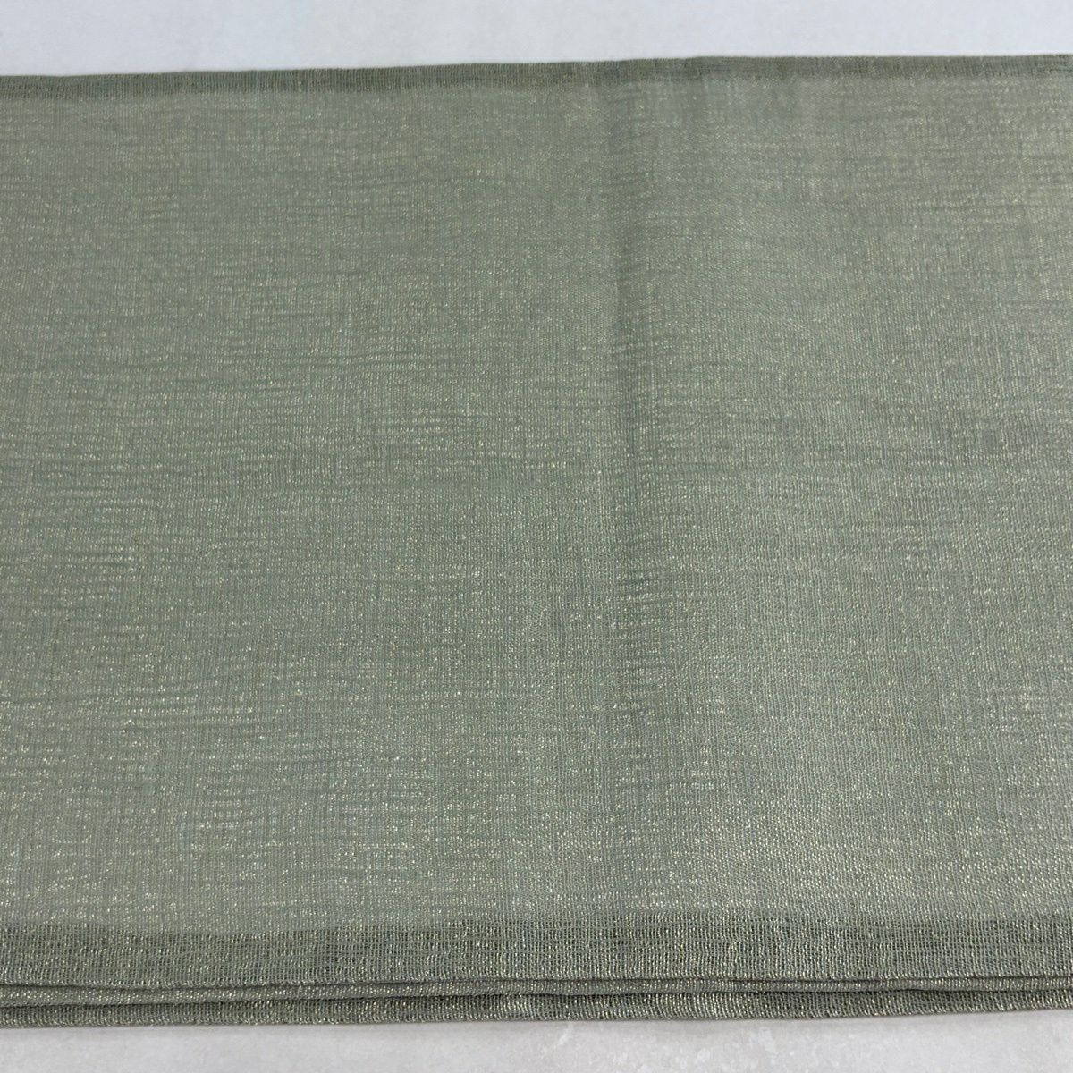【美品】 袋帶 秀品級 葉與實 霞 金絲 淺綠色 大鼓圖案 純蠶絲