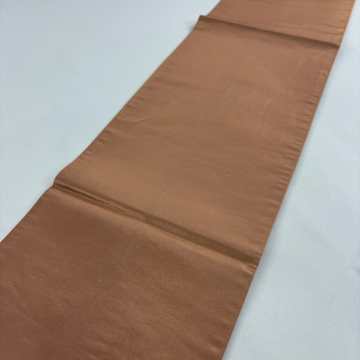 袋帶 秀品級 西湖織 蜀江華紋 唐草紋 刺繡 金糸 粉米色 お太鼓柄 純蠶絲