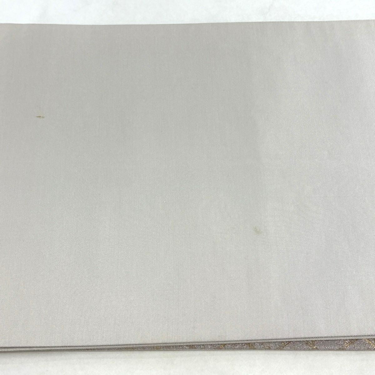 袋帶 秀品級 樱花 若松樹 金銀絲 金金箔 米色 大鼓圖案 純蠶絲