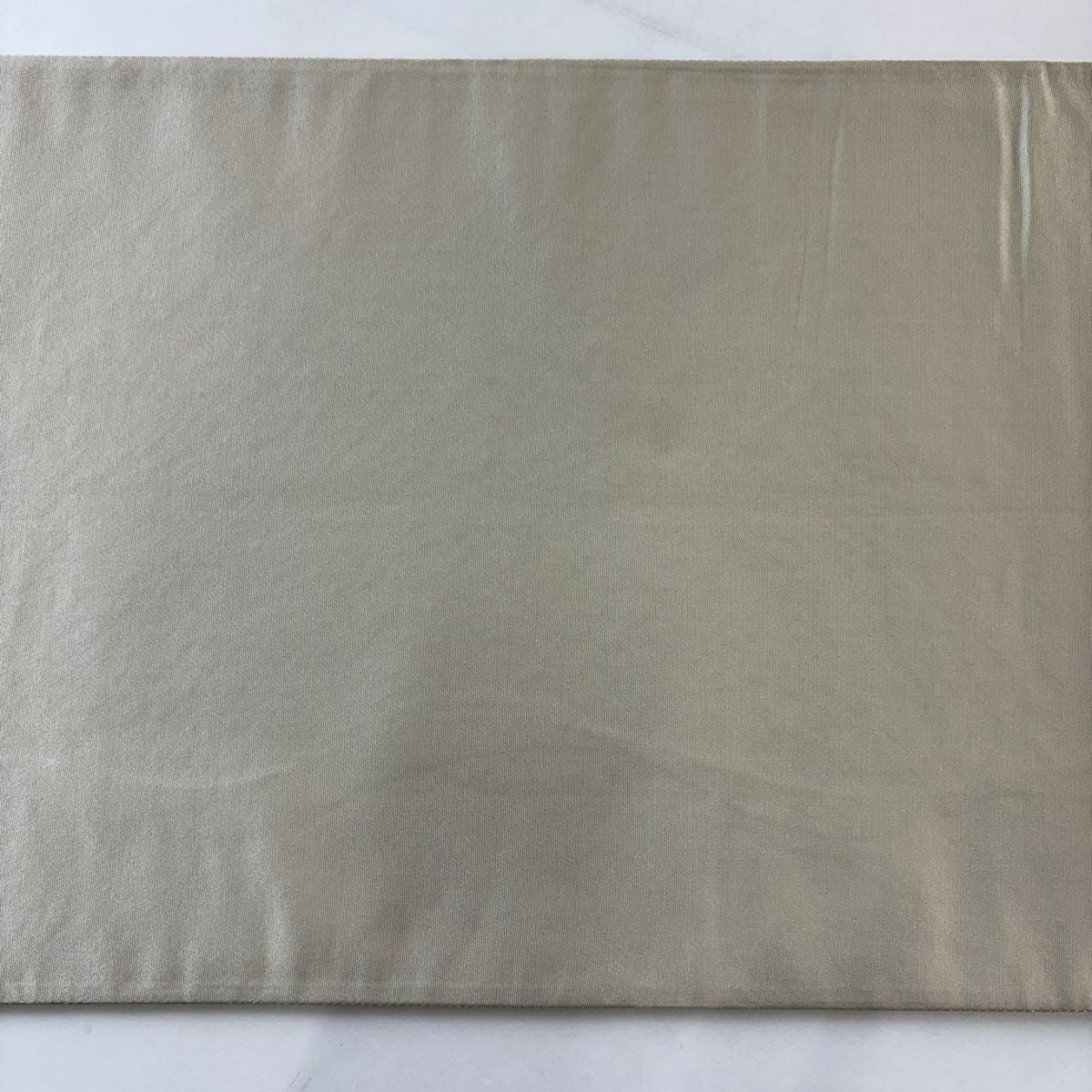 袋帶 秀品級 文字紋 よろけ縞 銀線 米色 六通 純蠶絲