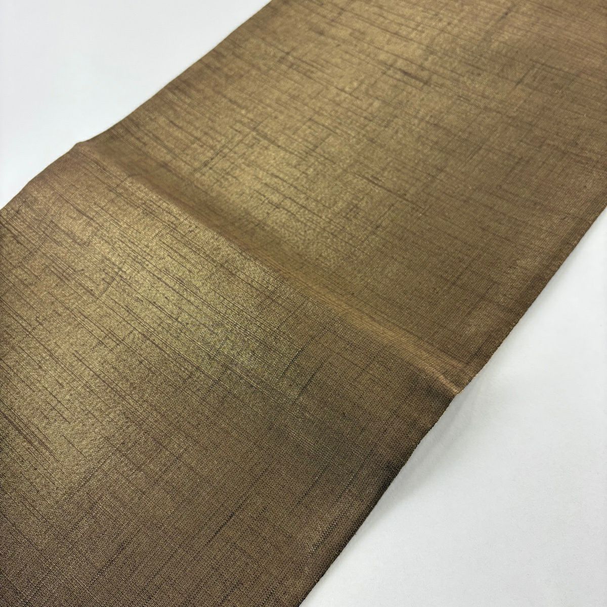 【美品】 袋帶 秀品級 變化市松樹 黃土 深藍 純蠶絲