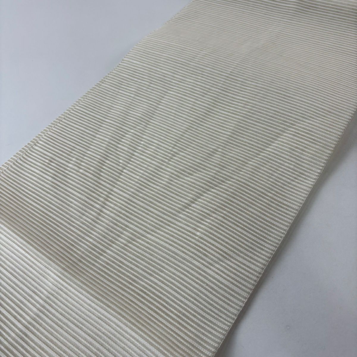 袋帶 秀品級 夏帶 絽 菖蒲 流水 金銀絲 青灰 純蠶絲