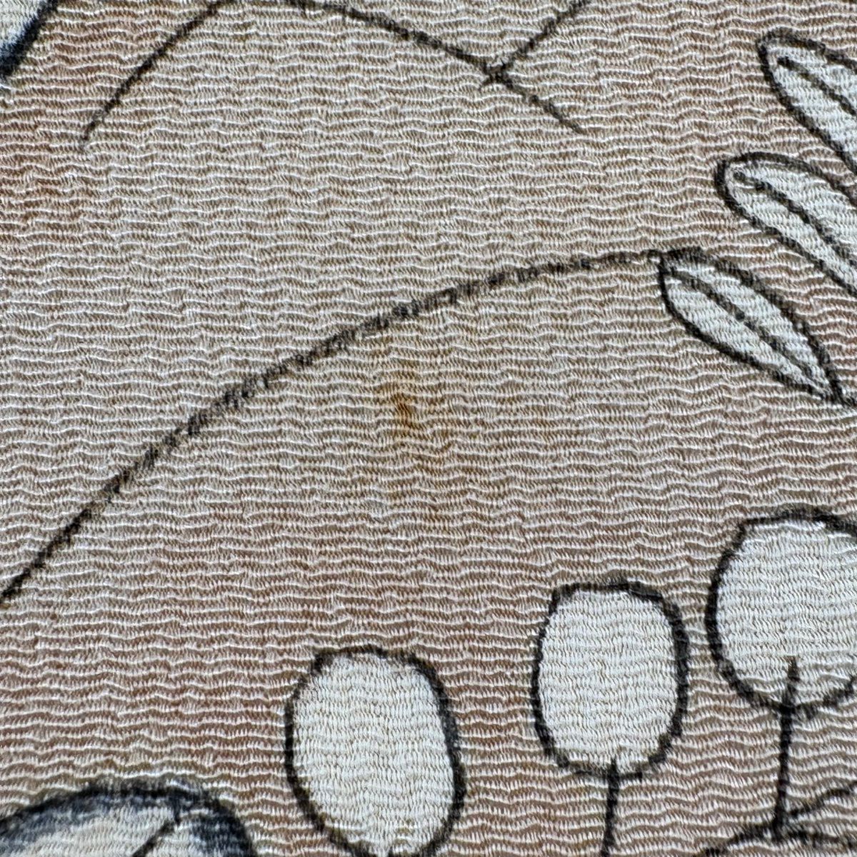 名古屋帶 秀品級 千鳥 葉紋 絞染 淺紫 純蠶絲
