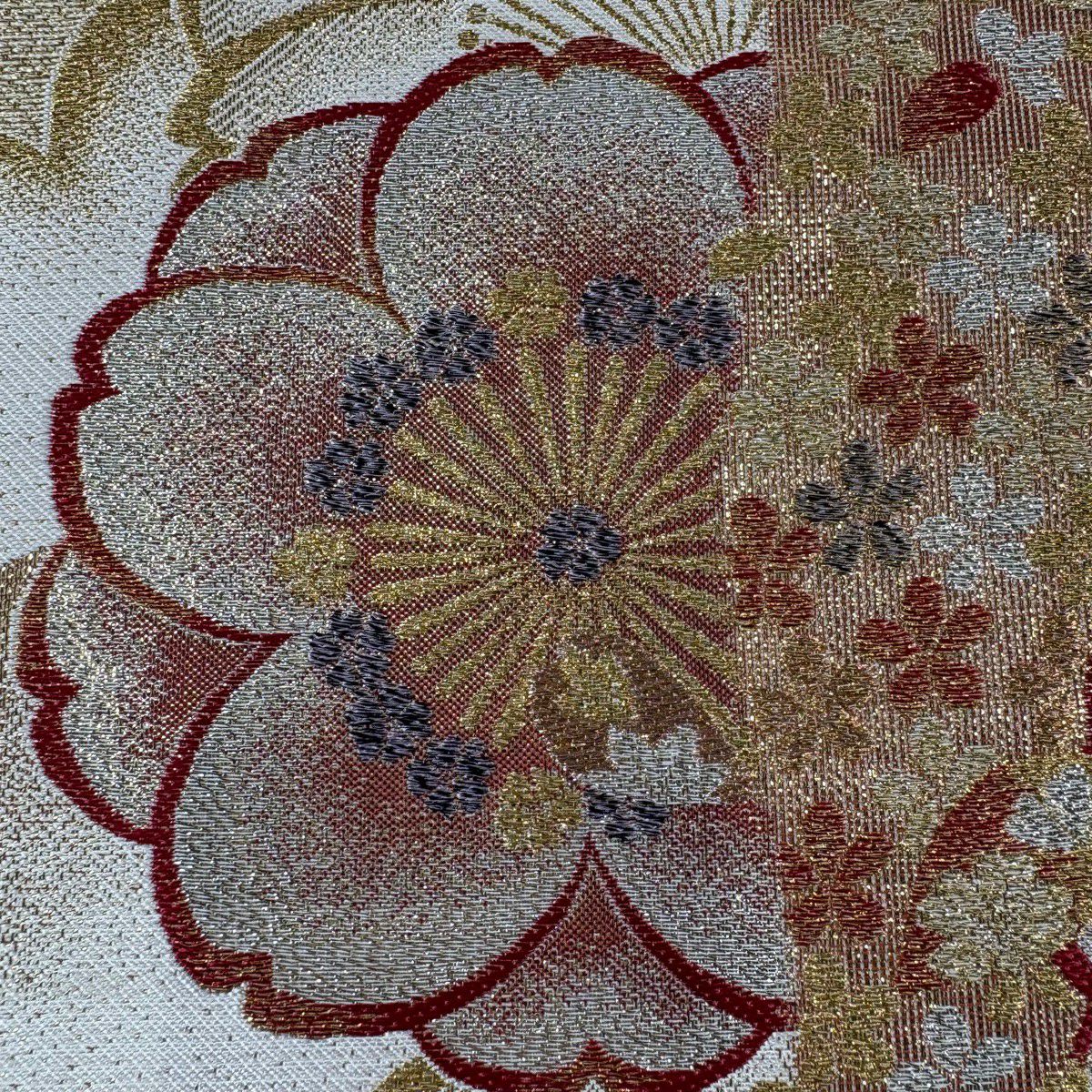 袋帶 秀品級 櫻花 金絲 金金箔 金色 六通 純蠶絲
