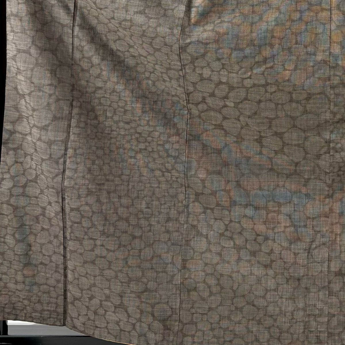 【美品】 紬織 身長163cm 袖長62.5cm S 雙層 石畳 灰茶 純蠶絲 秀品級