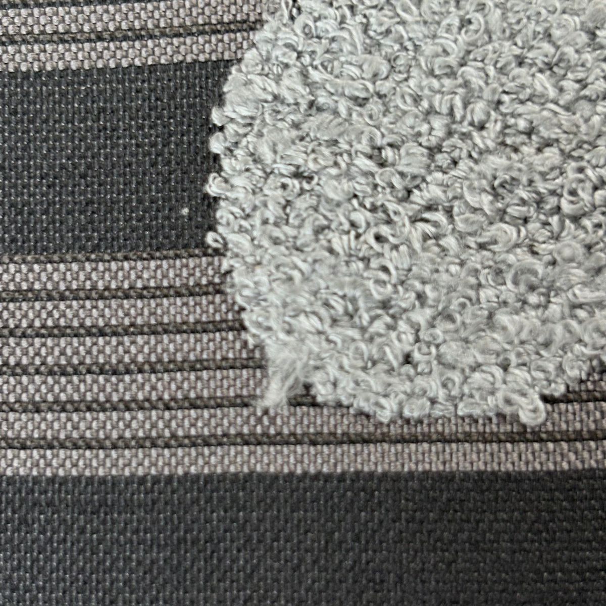 【美品】 袋帶 名品級 縞紋 雨點刺繡 墨色 六通 純蠶絲