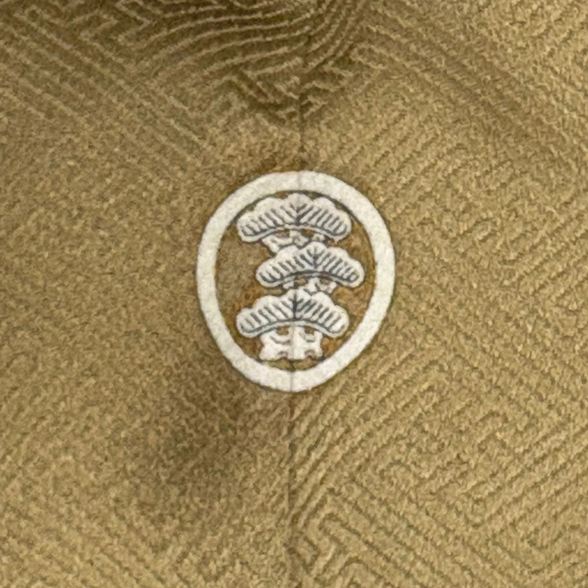 付下 身長154cm 袖長62cm S 雙層 斉藤三才 落款 草花紋紋 地紋 金銀彩 漸層 米色 純蠶絲 名品級 一つ紋