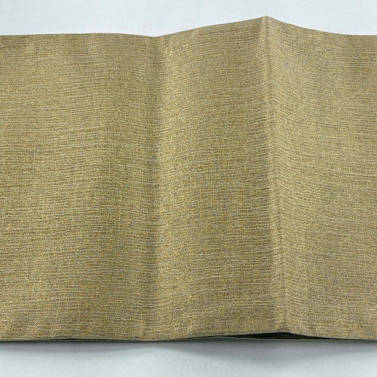 【美品】 袋帶 逸品級 冊子 草花紋 金絲 金色 大鼓圖案 純蠶絲