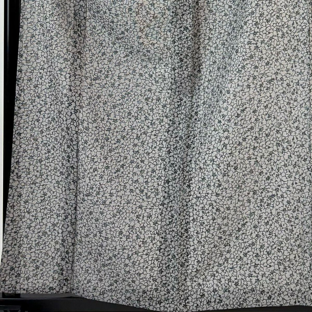 小紋 身長159.5cm 袖長65.5cm M 單層 絽 可洗和服 唐草紋 灰色 化纖 優品級