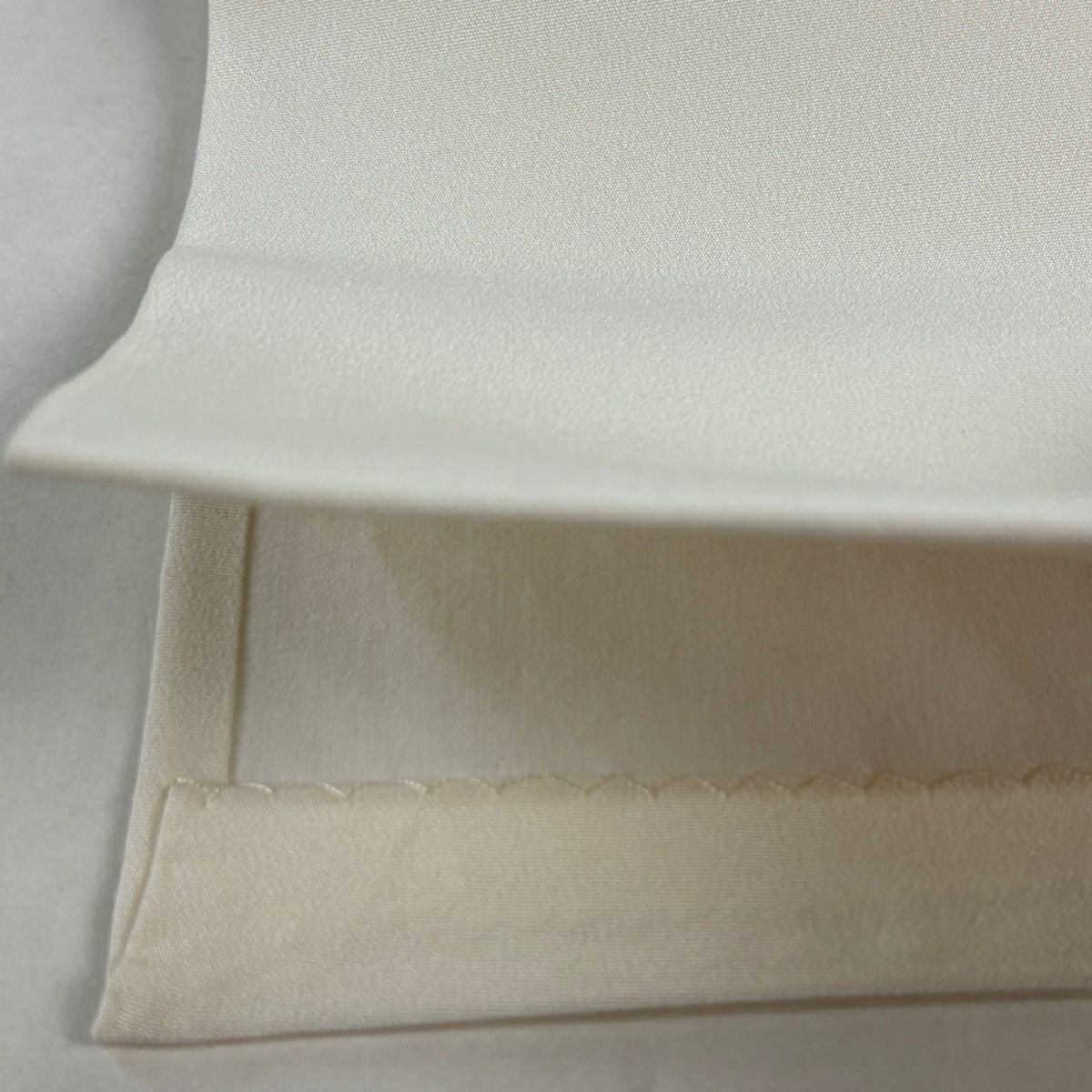 【美品】 開口名古屋帶 逸品級 附有落款 仙鶴的恩返 乳白色 純蠶絲