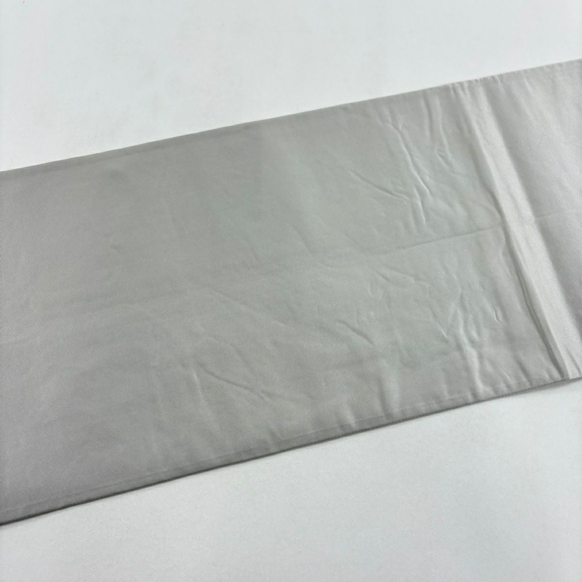 【美品】 袋帶 逸品級 附有落款 渡邊雪三郎 草花紋紋 金銀彩 金金箔 灰色 六通 純蠶絲