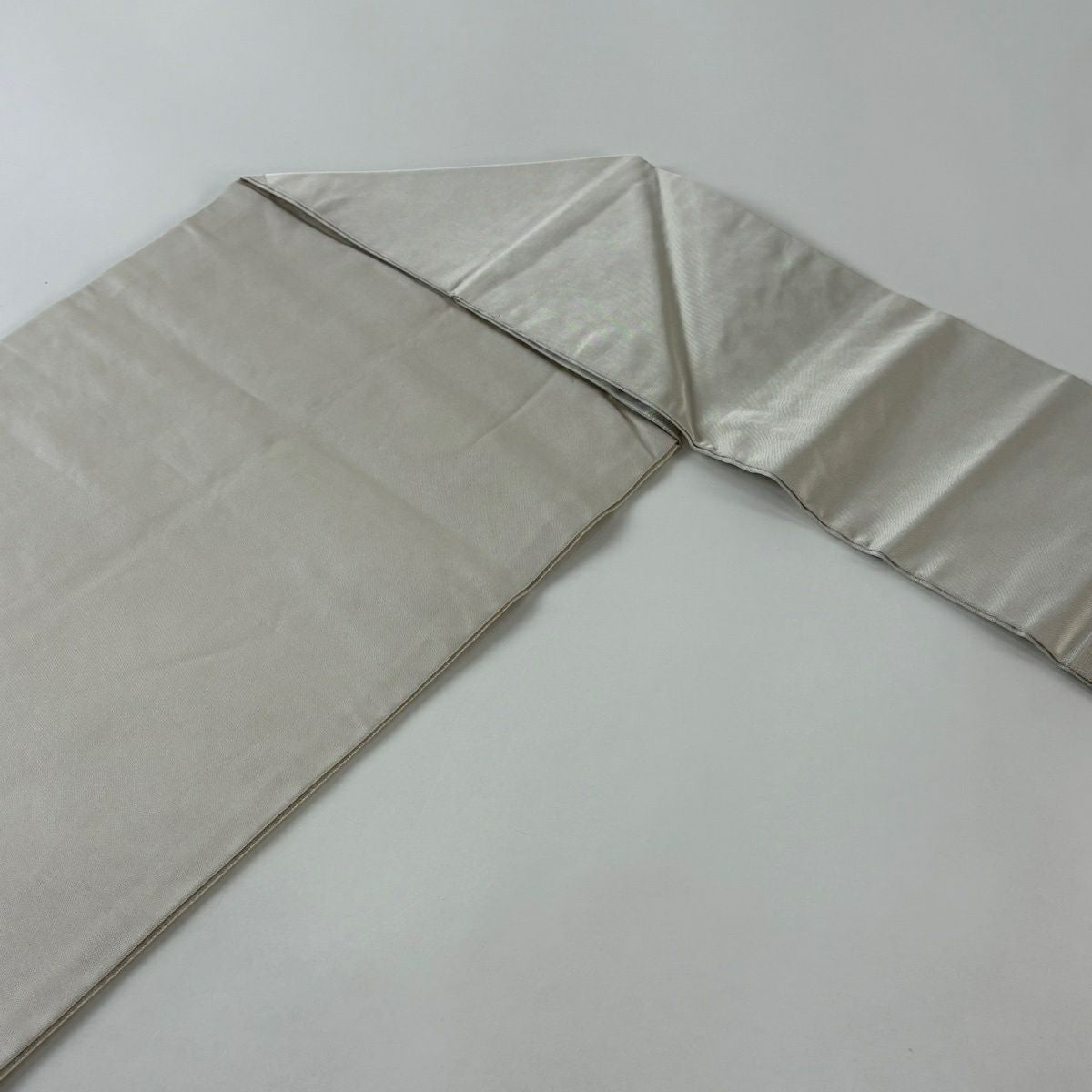 【美品】名古屋帶 秀品級 草花紋紋 流水 金糸 金金箔 灰茶 純蠶絲